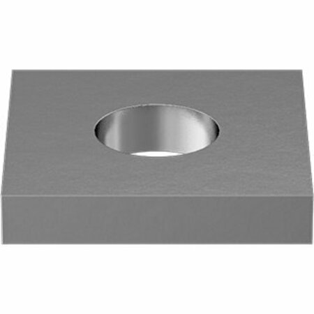 BSC PREFERRED Zinc-Plated Steel Square Washer for 1/4 Screw Size 0.312 ID 0.75 Wide, 10PK 99041A103